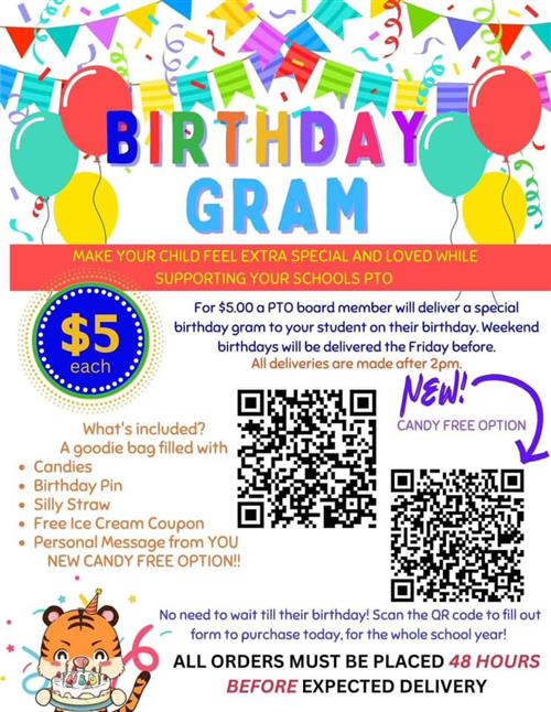  PTO Birthday Gram